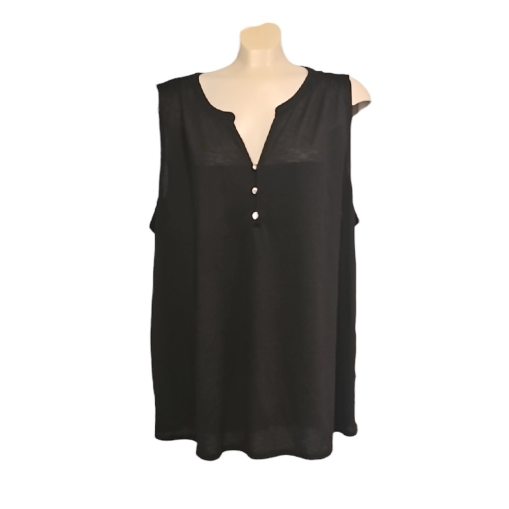 🌺 Lily Morgan Black Sleeveless Top, Size 2X
